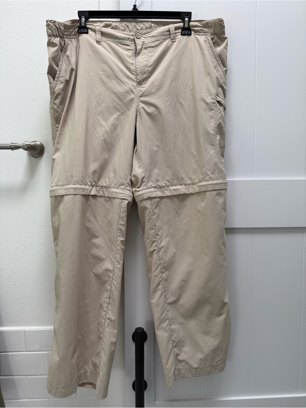 Columbia PFG Convertible Hiking Cargo Pants Beige Mens XL